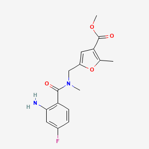 Methyl 5-[[(2-amino-4-fluorobenzoyl)-methylamino]methyl]-2-methylfuran-3-carboxylate