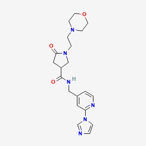 N-[(2-imidazol-1-ylpyridin-4-yl)methyl]-1-(2-morpholin-4-ylethyl)-5-oxopyrrolidine-3-carboxamide