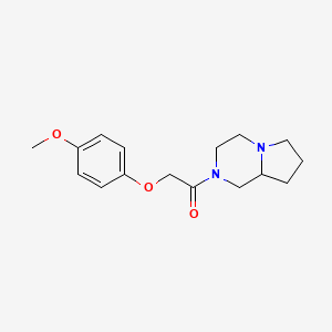 molecular formula C16H22N2O3 B7328387 1-(3,4,6,7,8,8a-hexahydro-1H-pyrrolo[1,2-a]pyrazin-2-yl)-2-(4-methoxyphenoxy)ethanone 