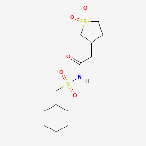 N-(cyclohexylmethylsulfonyl)-2-(1,1-dioxothiolan-3-yl)acetamide