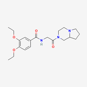 N-[2-(3,4,6,7,8,8a-hexahydro-1H-pyrrolo[1,2-a]pyrazin-2-yl)-2-oxoethyl]-3,4-diethoxybenzamide