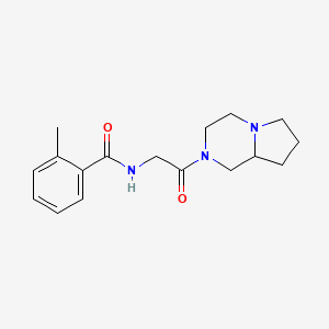 N-[2-(3,4,6,7,8,8a-hexahydro-1H-pyrrolo[1,2-a]pyrazin-2-yl)-2-oxoethyl]-2-methylbenzamide