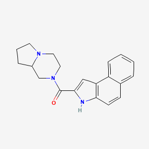 molecular formula C20H21N3O B7328414 3,4,6,7,8,8a-hexahydro-1H-pyrrolo[1,2-a]pyrazin-2-yl(3H-benzo[e]indol-2-yl)methanone 