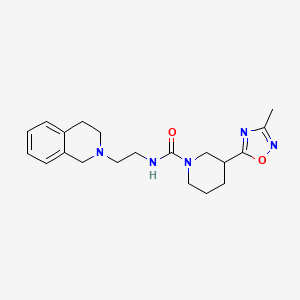 N-[2-(3,4-dihydro-1H-isoquinolin-2-yl)ethyl]-3-(3-methyl-1,2,4-oxadiazol-5-yl)piperidine-1-carboxamide