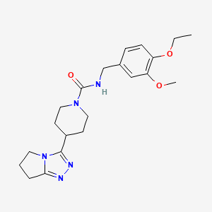 4-(6,7-dihydro-5H-pyrrolo[2,1-c][1,2,4]triazol-3-yl)-N-[(4-ethoxy-3-methoxyphenyl)methyl]piperidine-1-carboxamide