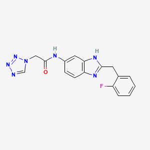 N-[2-[(2-fluorophenyl)methyl]-3H-benzimidazol-5-yl]-2-(tetrazol-1-yl)acetamide