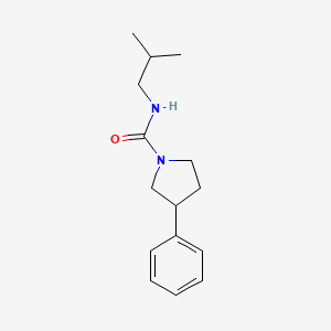 molecular formula C15H22N2O B7328481 N-(2-methylpropyl)-3-phenylpyrrolidine-1-carboxamide 