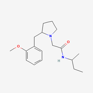 molecular formula C18H28N2O2 B7328512 N-butan-2-yl-2-[2-[(2-methoxyphenyl)methyl]pyrrolidin-1-yl]acetamide 