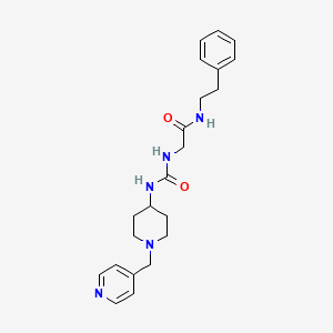 N-(2-phenylethyl)-2-[[1-(pyridin-4-ylmethyl)piperidin-4-yl]carbamoylamino]acetamide