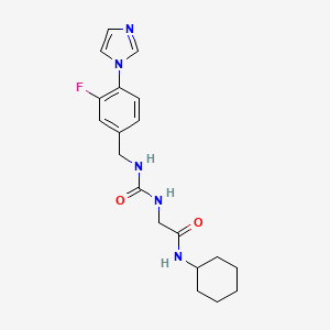 N-cyclohexyl-2-[(3-fluoro-4-imidazol-1-ylphenyl)methylcarbamoylamino]acetamide