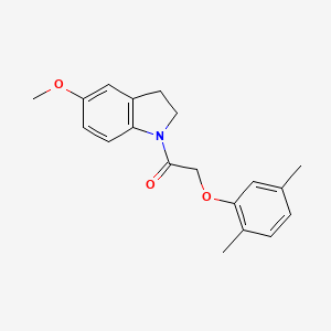 molecular formula C19H21NO3 B7328565 2-(2,5-Dimethylphenoxy)-1-(5-methoxy-2,3-dihydroindol-1-yl)ethanone 