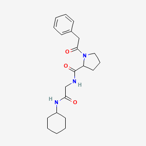 N-[2-(cyclohexylamino)-2-oxoethyl]-1-(2-phenylacetyl)pyrrolidine-2-carboxamide