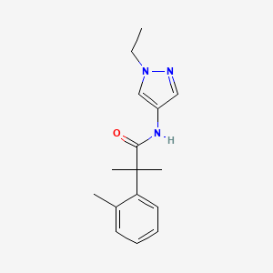 N-(1-ethylpyrazol-4-yl)-2-methyl-2-(2-methylphenyl)propanamide