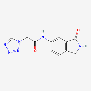 N-(3-oxo-1,2-dihydroisoindol-5-yl)-2-(tetrazol-1-yl)acetamide