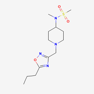 N-methyl-N-[1-[(5-propyl-1,2,4-oxadiazol-3-yl)methyl]piperidin-4-yl]methanesulfonamide