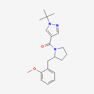 (1-Tert-butylpyrazol-4-yl)-[2-[(2-methoxyphenyl)methyl]pyrrolidin-1-yl]methanone