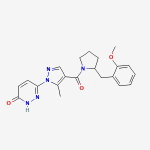 3-[4-[2-[(2-methoxyphenyl)methyl]pyrrolidine-1-carbonyl]-5-methylpyrazol-1-yl]-1H-pyridazin-6-one