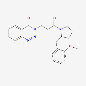 3-[3-[2-[(2-Methoxyphenyl)methyl]pyrrolidin-1-yl]-3-oxopropyl]-1,2,3-benzotriazin-4-one