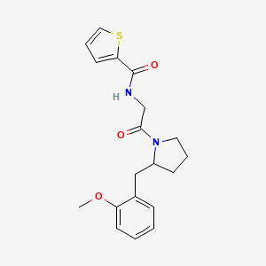 N-[2-[2-[(2-methoxyphenyl)methyl]pyrrolidin-1-yl]-2-oxoethyl]thiophene-2-carboxamide