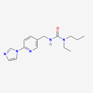 molecular formula C15H21N5O B7328735 1-Ethyl-3-[(6-imidazol-1-ylpyridin-3-yl)methyl]-1-propylurea 