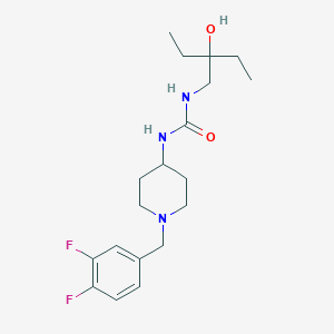 1-[1-[(3,4-Difluorophenyl)methyl]piperidin-4-yl]-3-(2-ethyl-2-hydroxybutyl)urea