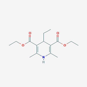 molecular formula C15H23NO4 B073288 3,5-二甲氧基羰基-2,6-二甲基-4-乙基-1,4-二氢吡啶 CAS No. 1153-66-8