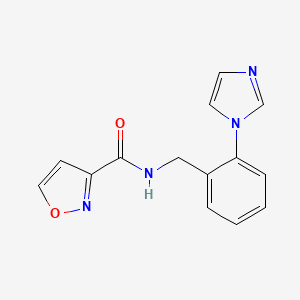 N-[(2-imidazol-1-ylphenyl)methyl]-1,2-oxazole-3-carboxamide