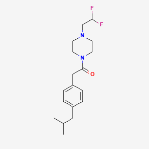 1-[4-(2,2-Difluoroethyl)piperazin-1-yl]-2-[4-(2-methylpropyl)phenyl]ethanone