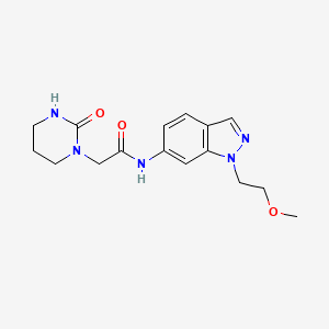 N-[1-(2-methoxyethyl)indazol-6-yl]-2-(2-oxo-1,3-diazinan-1-yl)acetamide