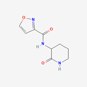 molecular formula C9H11N3O3 B7328846 N-(2-oxopiperidin-3-yl)-1,2-oxazole-3-carboxamide 