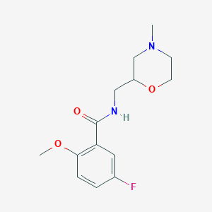 5-fluoro-2-methoxy-N-[(4-methylmorpholin-2-yl)methyl]benzamide