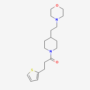 1-[4-(2-Morpholin-4-ylethyl)piperidin-1-yl]-3-thiophen-2-ylpropan-1-one