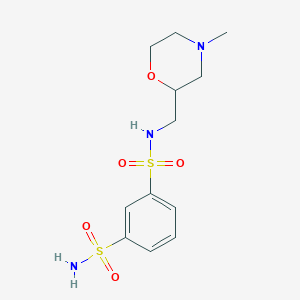 3-N-[(4-methylmorpholin-2-yl)methyl]benzene-1,3-disulfonamide