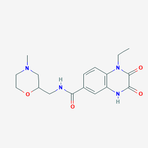 molecular formula C17H22N4O4 B7328923 1-ethyl-N-[(4-methylmorpholin-2-yl)methyl]-2,3-dioxo-4H-quinoxaline-6-carboxamide 