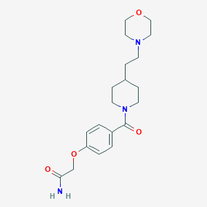 2-[4-[4-(2-Morpholin-4-ylethyl)piperidine-1-carbonyl]phenoxy]acetamide