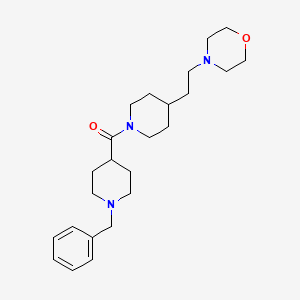 molecular formula C24H37N3O2 B7328939 (1-Benzylpiperidin-4-yl)-[4-(2-morpholin-4-ylethyl)piperidin-1-yl]methanone 