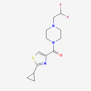 (2-Cyclopropyl-1,3-thiazol-4-yl)-[4-(2,2-difluoroethyl)piperazin-1-yl]methanone