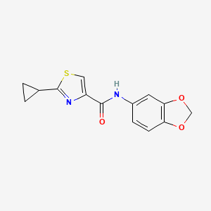 N-(1,3-benzodioxol-5-yl)-2-cyclopropyl-1,3-thiazole-4-carboxamide