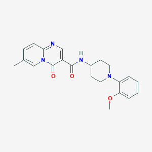 molecular formula C22H24N4O3 B7328990 N-[1-(2-methoxyphenyl)piperidin-4-yl]-7-methyl-4-oxopyrido[1,2-a]pyrimidine-3-carboxamide 