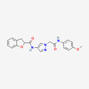 N-[1-[2-(4-methoxyanilino)-2-oxoethyl]pyrazol-4-yl]-2,3-dihydro-1-benzofuran-2-carboxamide