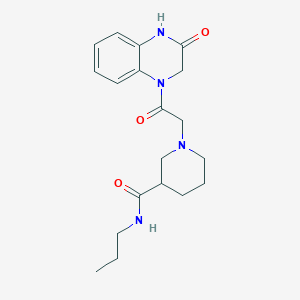 1-[2-oxo-2-(3-oxo-2,4-dihydroquinoxalin-1-yl)ethyl]-N-propylpiperidine-3-carboxamide