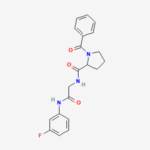 1-benzoyl-N-[2-(3-fluoroanilino)-2-oxoethyl]pyrrolidine-2-carboxamide