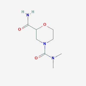 4-N,4-N-dimethylmorpholine-2,4-dicarboxamide