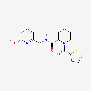 N-[(6-methoxypyridin-2-yl)methyl]-1-(thiophene-2-carbonyl)piperidine-2-carboxamide