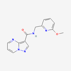 N-[(6-methoxypyridin-2-yl)methyl]pyrazolo[1,5-a]pyrimidine-3-carboxamide