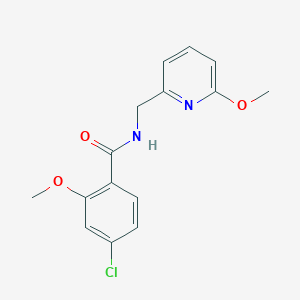 4-chloro-2-methoxy-N-[(6-methoxypyridin-2-yl)methyl]benzamide