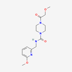 4-(2-methoxyacetyl)-N-[(6-methoxypyridin-2-yl)methyl]piperazine-1-carboxamide