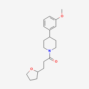 1-[4-(3-Methoxyphenyl)piperidin-1-yl]-3-(oxolan-2-yl)propan-1-one