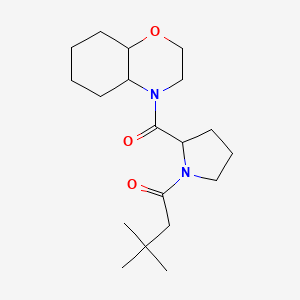 1-[2-(2,3,4a,5,6,7,8,8a-Octahydrobenzo[b][1,4]oxazine-4-carbonyl)pyrrolidin-1-yl]-3,3-dimethylbutan-1-one