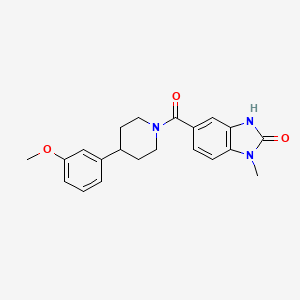 6-[4-(3-methoxyphenyl)piperidine-1-carbonyl]-3-methyl-1H-benzimidazol-2-one